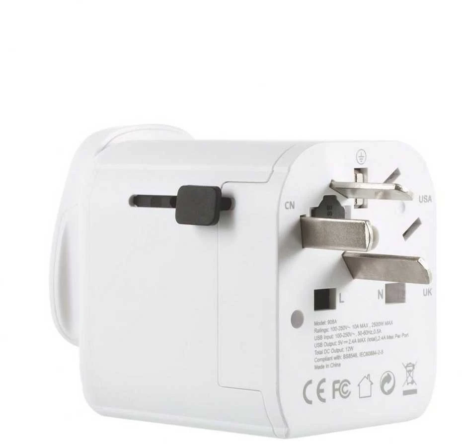 Jungtine Karalyste Kelioninis adapteris Lifeventure USB UK- World Travel Adapteris