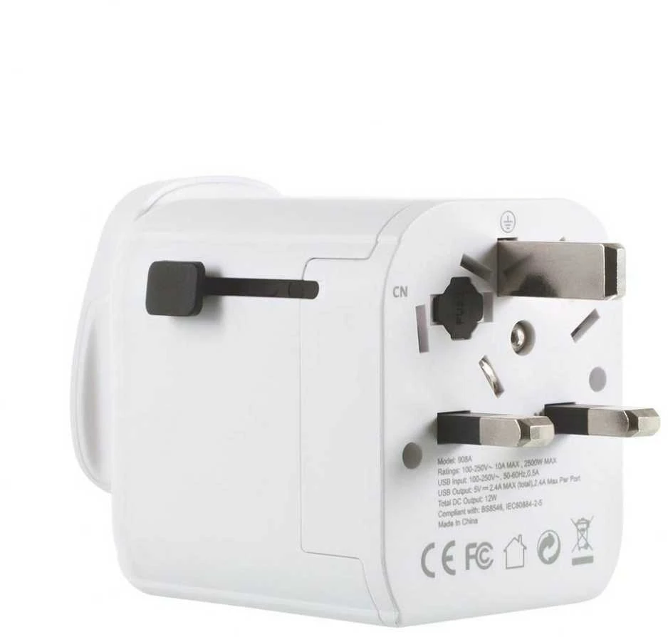 Jungtine Karalyste Kelioninis adapteris Lifeventure USB UK- World Travel Adapteris