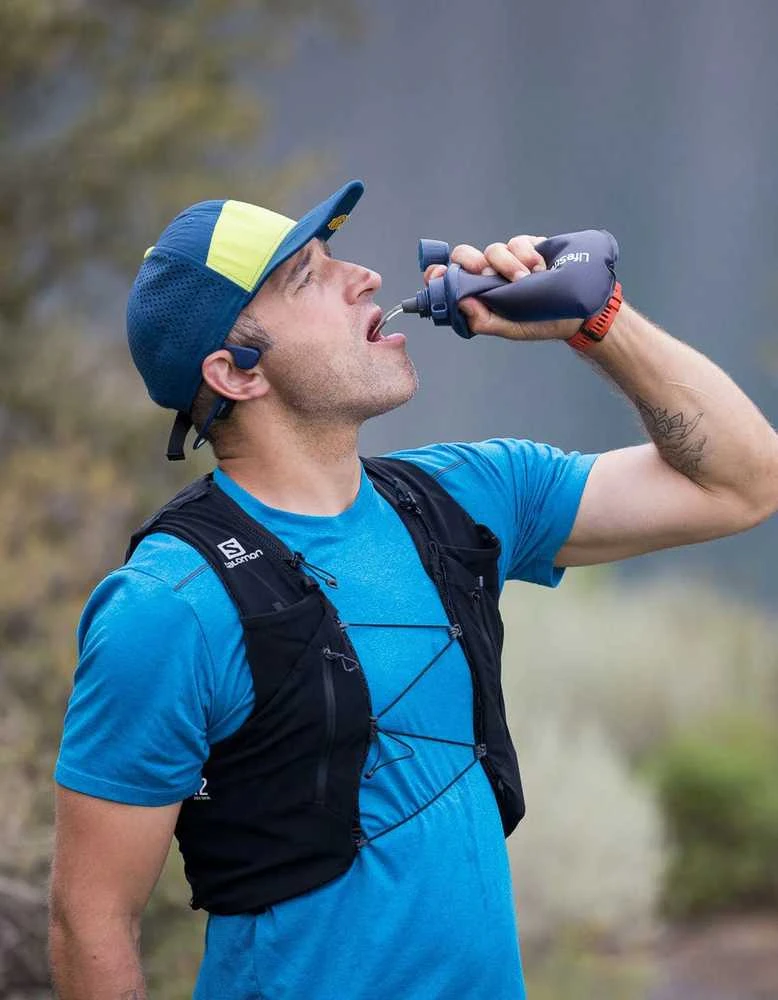 Gertuvė Life Straw „Lifestraw Peak“ serijos sulankstomas buteliukas su spaudimu, 1000 ml, tamsiai pilkas