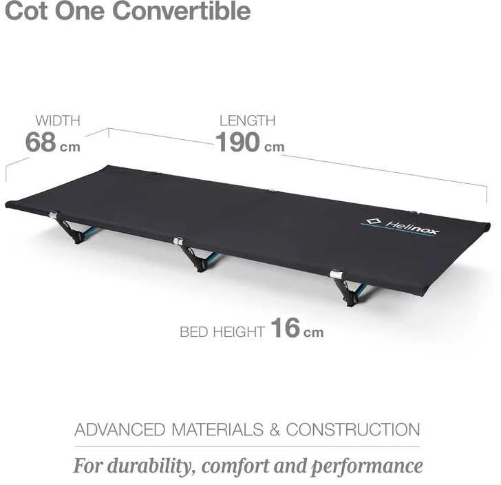 JAV Lova Helinox Cot One Convertible juodas regular