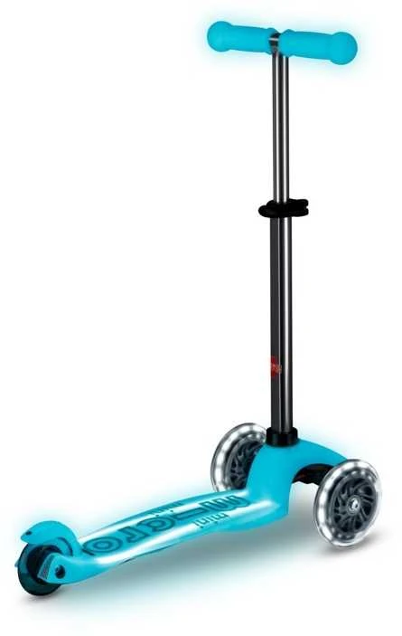 Mini Micro Deluxe Glow LED Plus Glacier Aqua paspirtukas