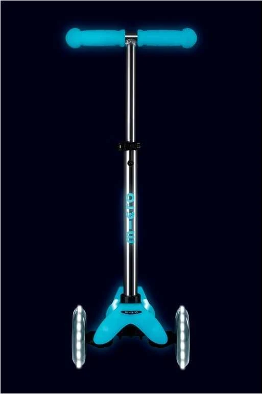 Mini Micro Deluxe Glow LED Plus Glacier Aqua paspirtukas