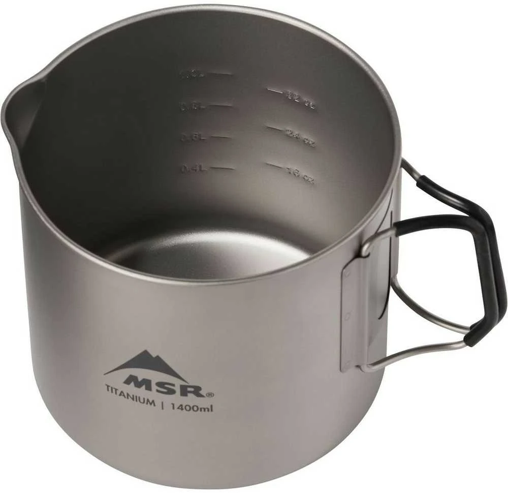 JAV MSR Titan Virdulys 1400 mL titaninis puodas