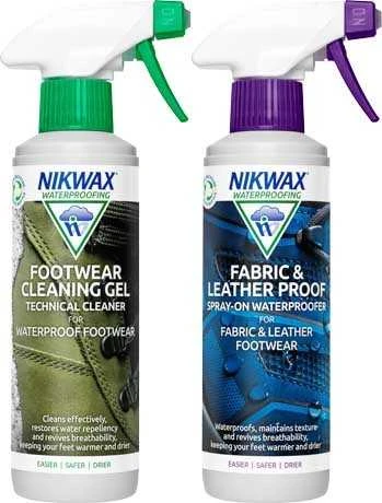 Nikwax Footwear Cleaning Gel/Fabric and Leather Proof Avalynės Priežiūros Rinkinys