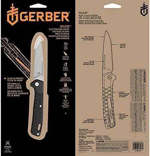 Peilis Gerber Zilch - Juodas