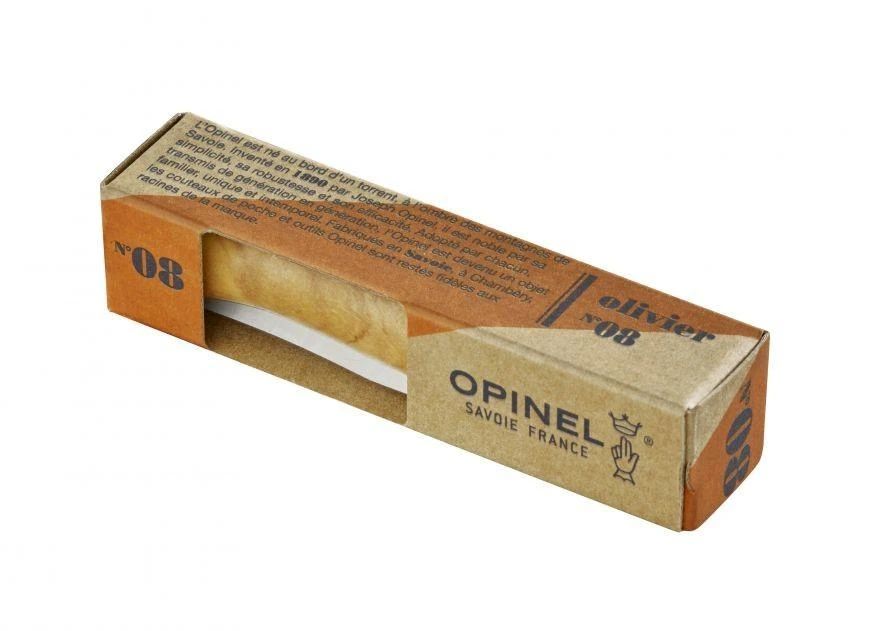 Opinel peilis Nr.8 alyvmedžio rankena dėžutėje