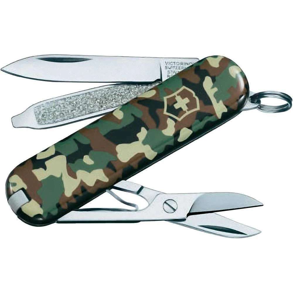 Victorinox Classic SD Camo su atlenktais įrankiais