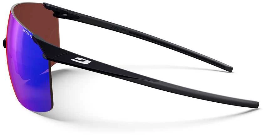 Julbo Faster XL juodi sportiniai akiniai šoniniu kampu