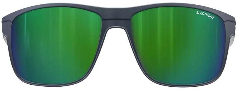 Julbo Renegade akiniai tamsiai mėlynais rėmeliais ir žaliais lęšiais