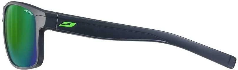 Julbo Renegade akiniai mėlynu rėmu ir žaliais stiklais