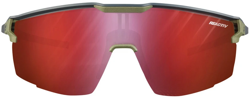 Prancūzija Julbo Ultimate Dark Pilkas / Army Žalias REACTIV 0-3 High Contrast fotochrominiai sportiniai akiniai – J5464145