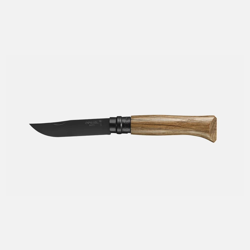 Opinel peilis Nr.8 juodais ašmenimis ir ąžuoline rankena Juodas Oak