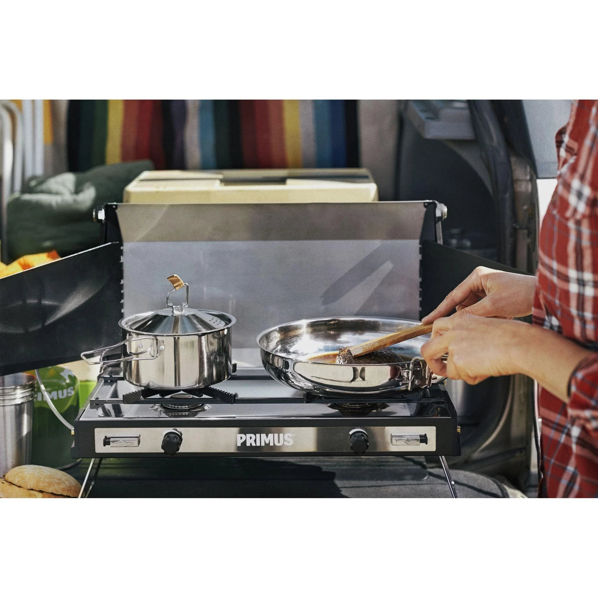 Švedija Puodas Primus Campfire Cookset stainless steel small