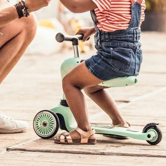 Paspirtukas - balansinis dviratukas  Scoot & Ride Highwaykick 1 2in1 Kiwi 96355