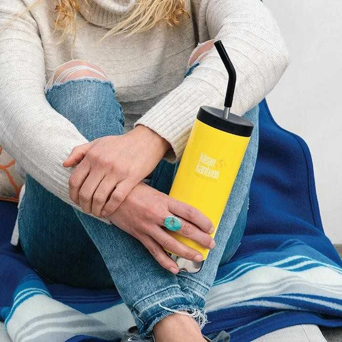 JAV Šiaudelis su dangteliu Klean Kanteen TKWide Straw Cap
