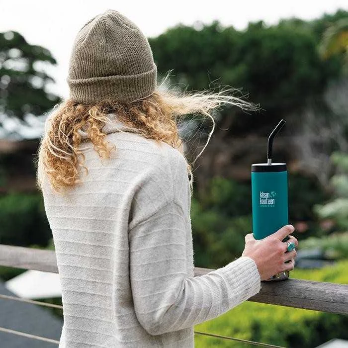 JAV Šiaudelis su dangteliu Klean Kanteen TKWide Straw Cap
