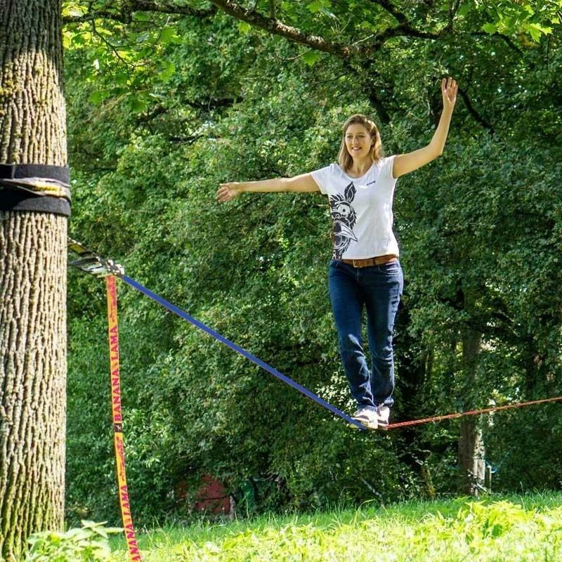 Vokietija Slackline Gibbon Banana Lama TreeWear rinkinys 15m/3,5cm