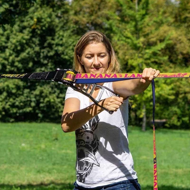 Vokietija Slackline Gibbon Banana Lama TreeWear rinkinys 15m/3,5cm