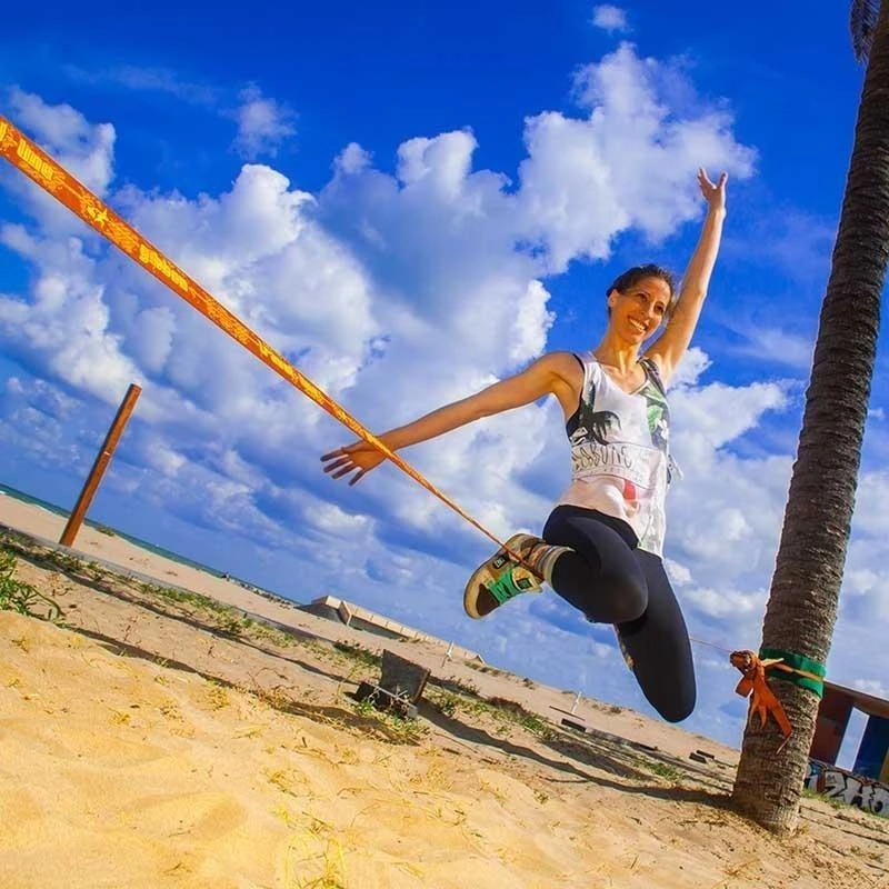 Vokietija Slackline Gibbon Travel Line TreeWear rinkinys 15m/5cm