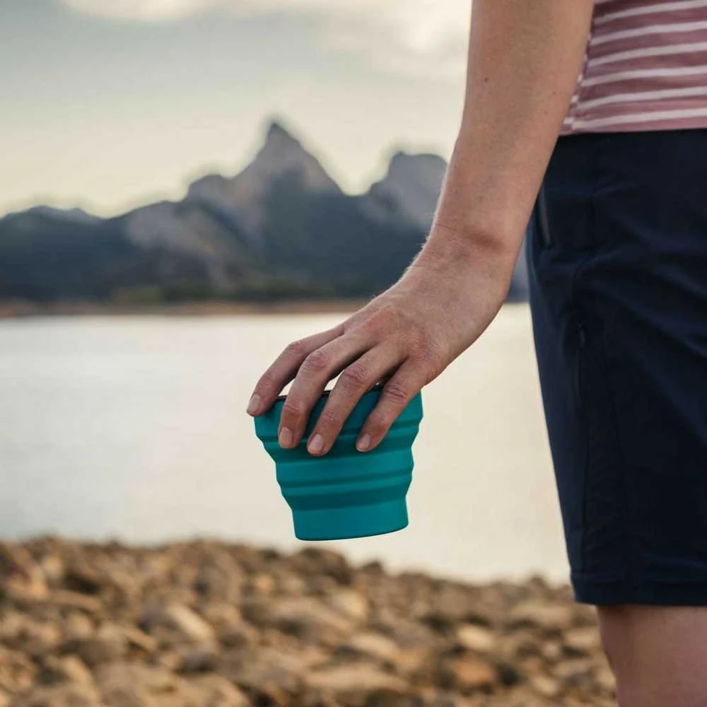 Jungtine Karalyste Sulankstomas puodelis Lifeventure Flexi Mug teal