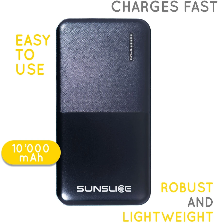 SunSlice Gravity 10'000 mAh Power bank akumuliatorius
