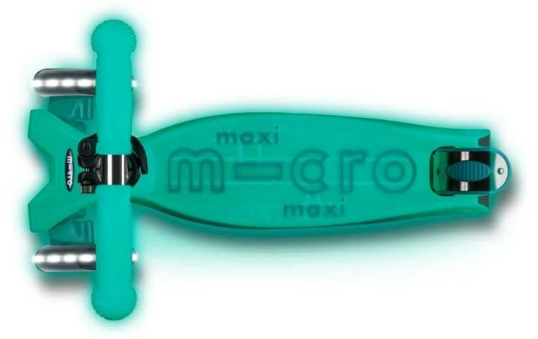 Šveicarija Micro Maxi Deluxe GLOW Led jelly žalias paspirtukas