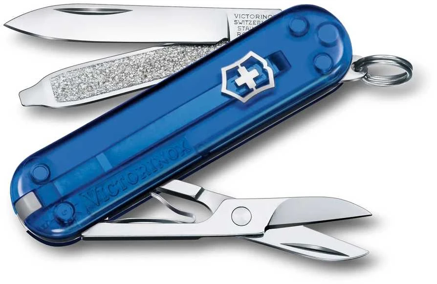Victorinox Classic SD mėlynas permatomas peiliukas