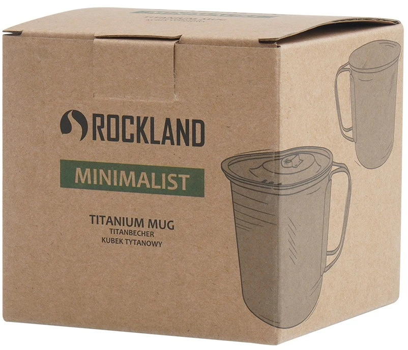 Rocpzrockland Rockland Minimalist 0,6 L – titaninis turistinis puodelis su dangčiu