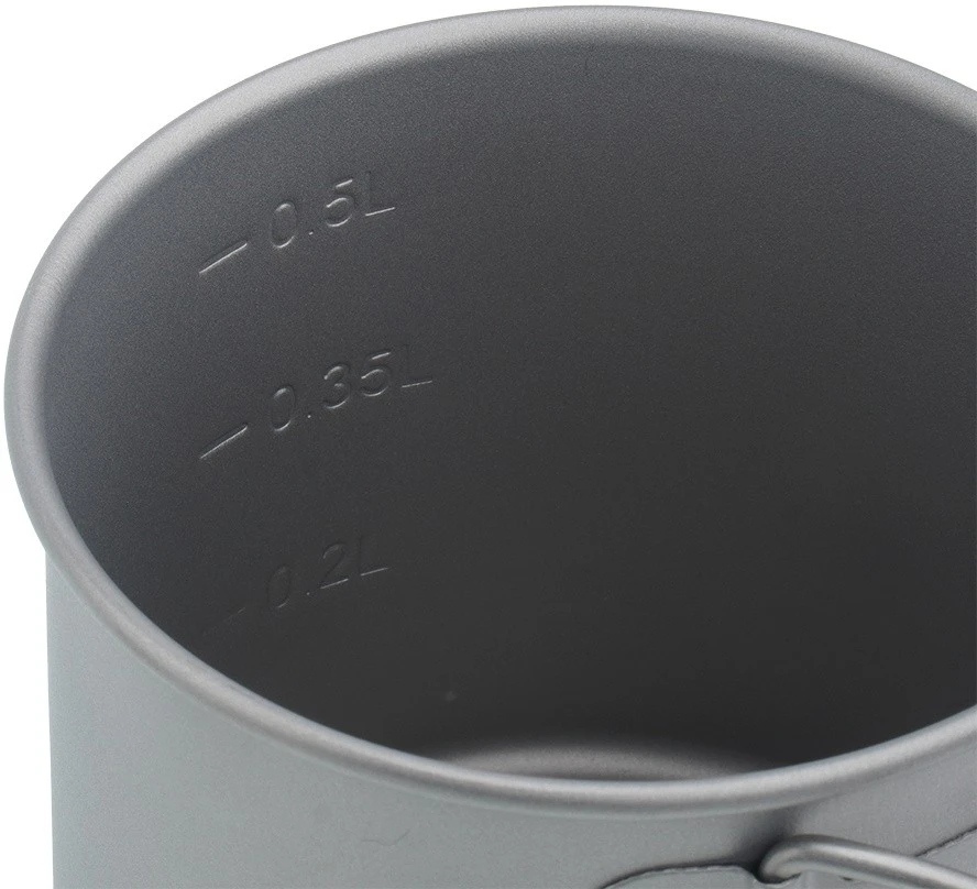 Rocpzrockland Rockland Minimalist 0,6 L – titaninis turistinis puodelis su dangčiu