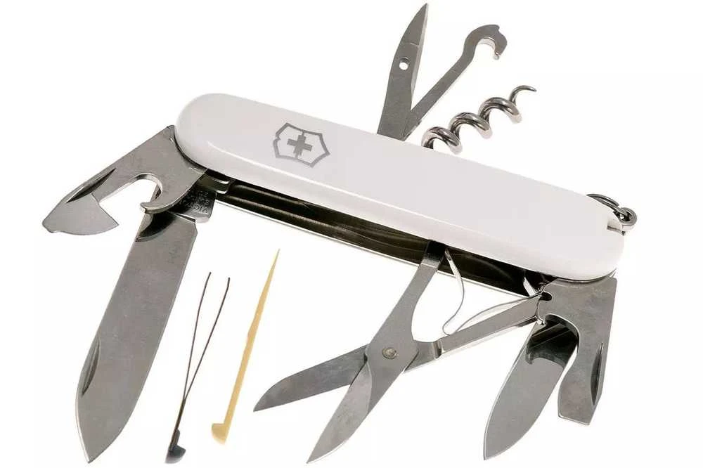 Šveicarijos kariuomenės peilis VICTORINOX CLIMBER Baltas