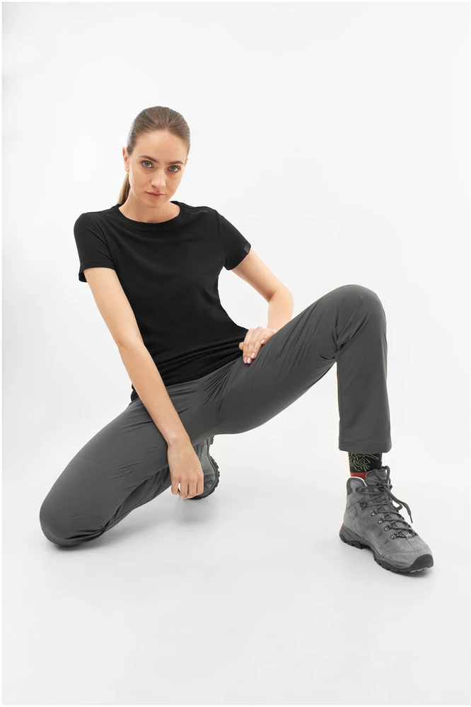 Viking Lenta Bamboo Light Lady moteriški bambukiniai marškinėliai Juodas - XL