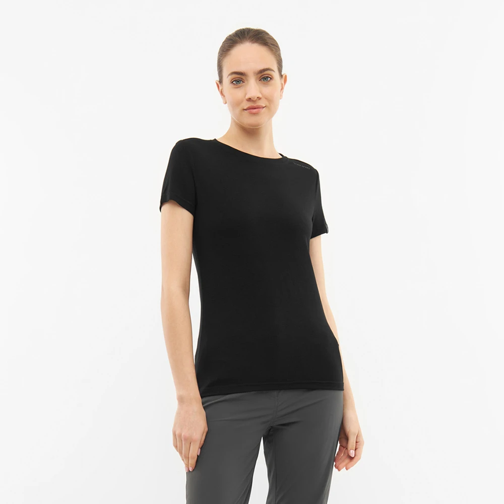Viking Lenta Bamboo Light Lady moteriški bambukiniai marškinėliai Juodas - XL