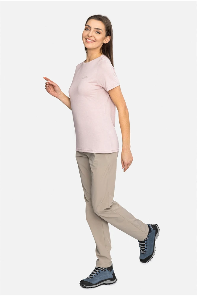 Viking Morain Bamboo Lady moteriški bambukiniai marškinėliai Light Rožinė - XL