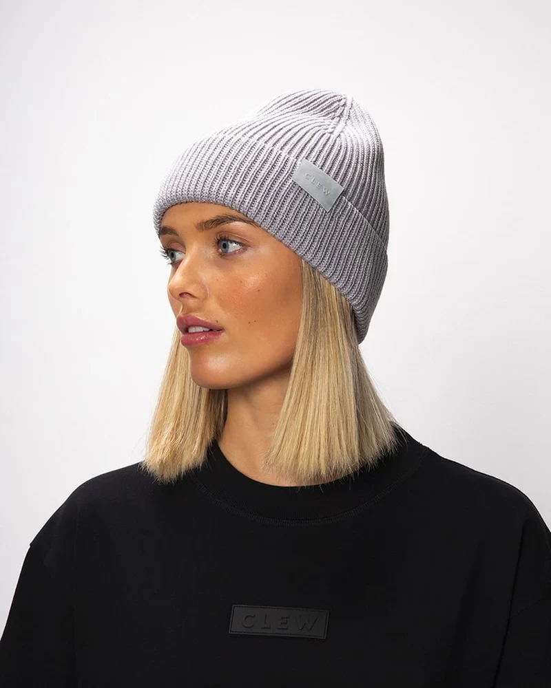 Vokietija Clew Short Cut Beanie pilkas kepurė