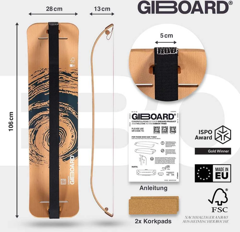 Vokietija Gibbon Giboard set Active juodas