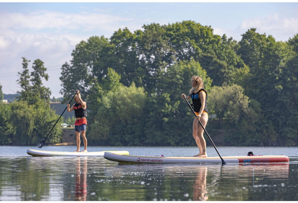 Vokietija Spinera SUP Suptour 12.0 pripučiama touring irklentė 366 × 76 × 15 cm su stiklo pluošto irklu