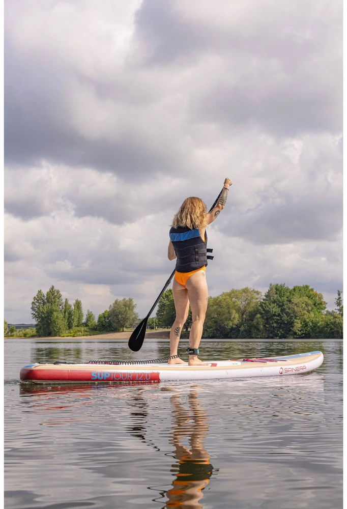 Vokietija Spinera SUP Suptour 12.0 pripučiama touring irklentė 366 × 76 × 15 cm su stiklo pluošto irklu