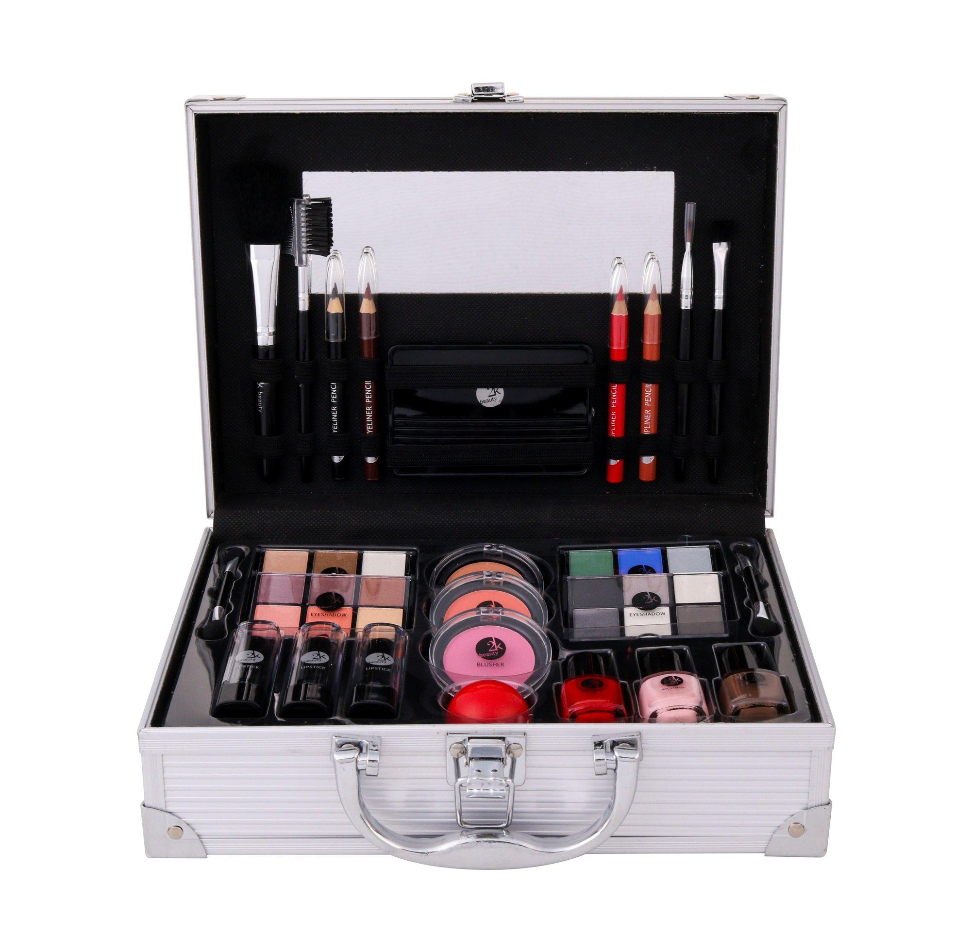 2K Games 2K All About Beauty Train Case Makeup Palette dekoratyvinės kosmetikos rinkinys lagaminėlyje, 60,2 g