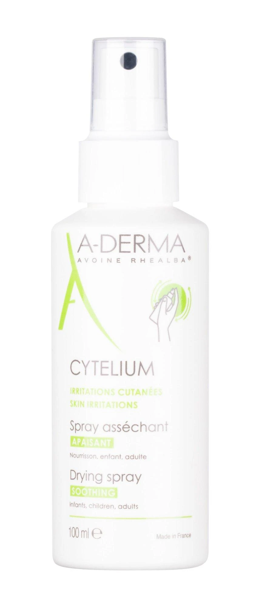 A-Derma Cytelium Drying Purškiklis džiovinamasis purškiamas losjonas pažeistai odai, 100 ml