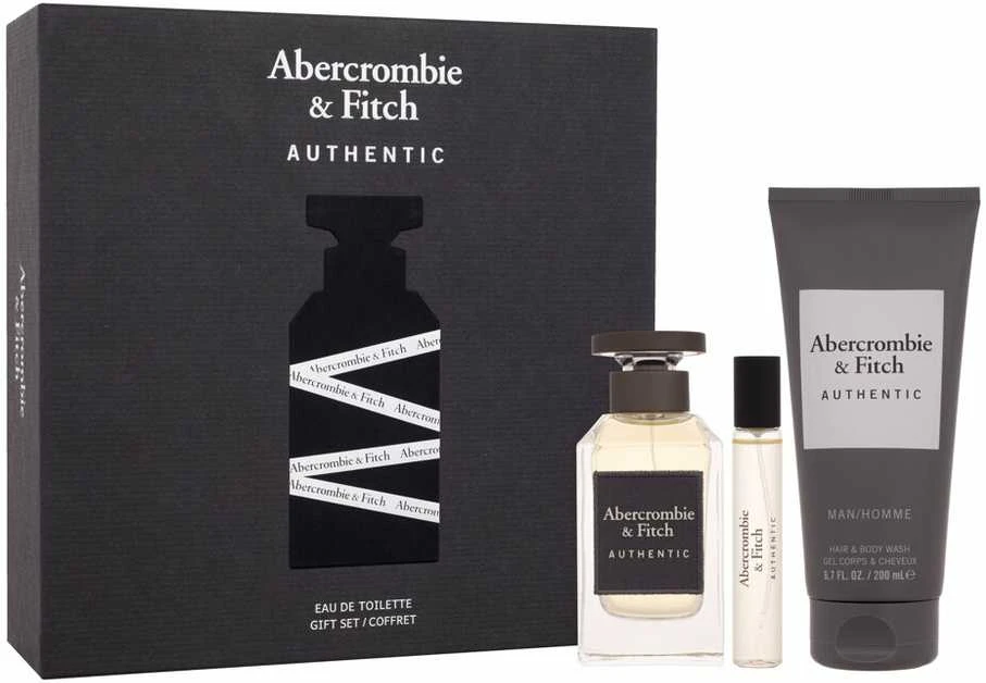 Abercrombie & Fitch Authentic rinkinys vyrams (EDT, 100 ml + EDT, 15 ml + dušo želė, 200 ml)
