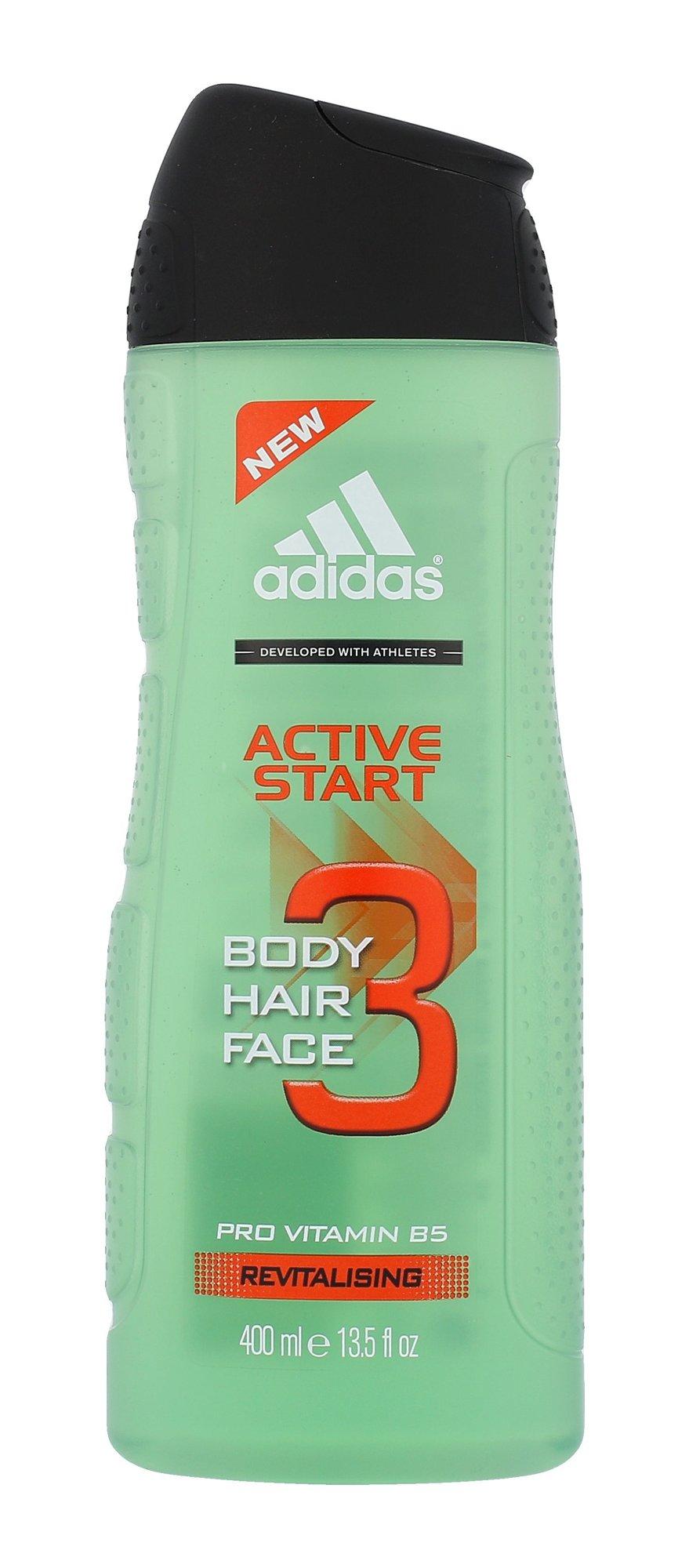 Adidas Active Start 3 viename vyriškas dušo želė 400 ml