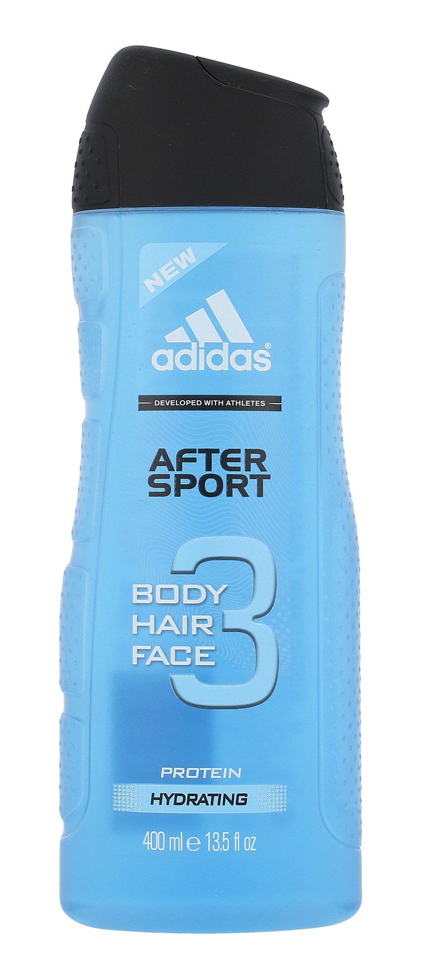 "Adidas After Sport" kūno plaukų veido 3 in 1 dušo želė 400ml