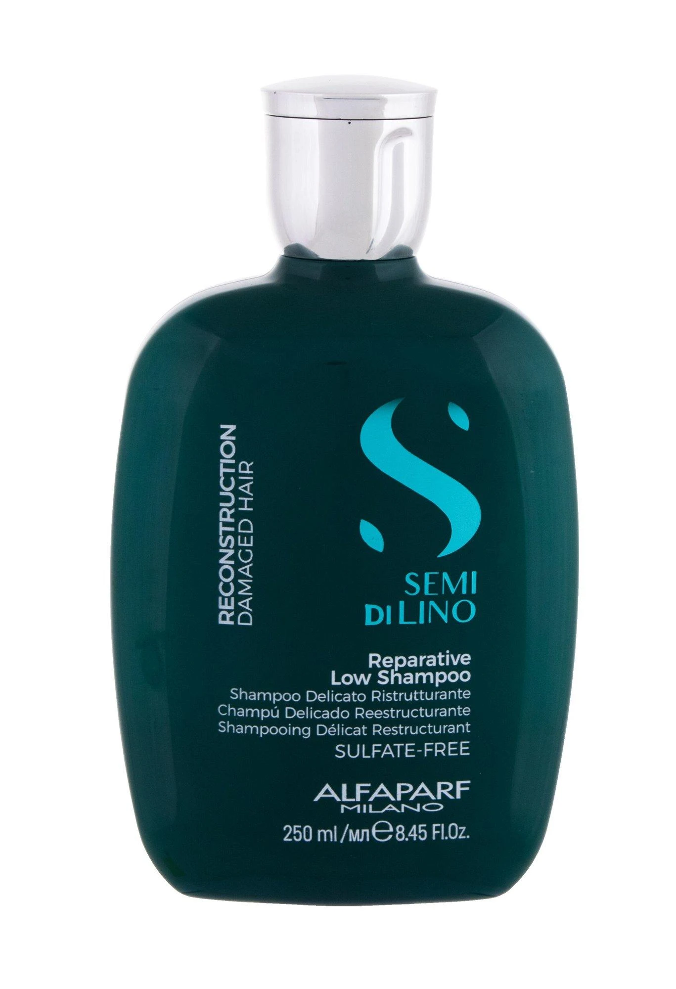 Alfaparf Milano Semi di Lino Reconstruction Reparative atkuriamasis šampūnas pažeistiems plaukams, 250 ml