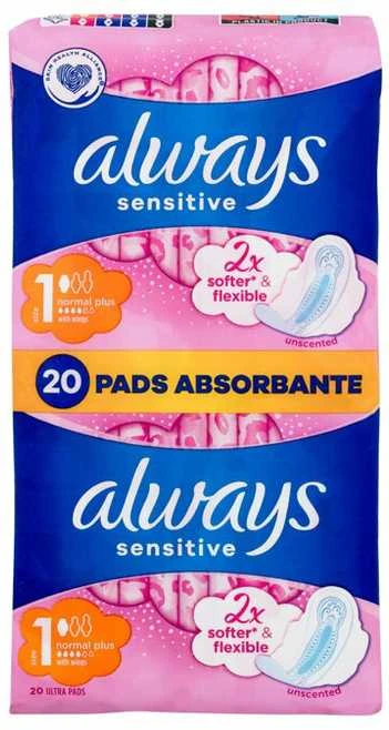 Higieniniai paketai ALWAYS Ultra Normal Plus Sens., 20 vnt.