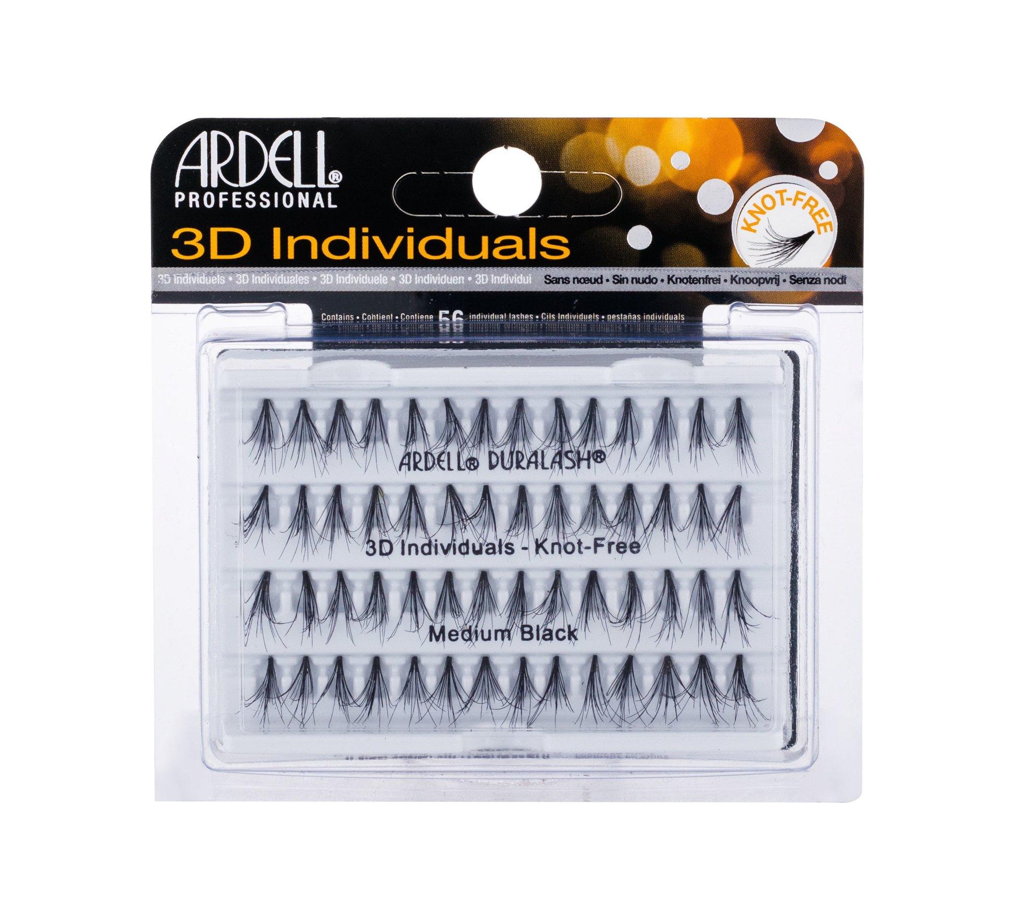klijuojamos blakstienos kuokšteliais Ardell Individual 3D Position False Eyes Eyeshes Medium Juodas