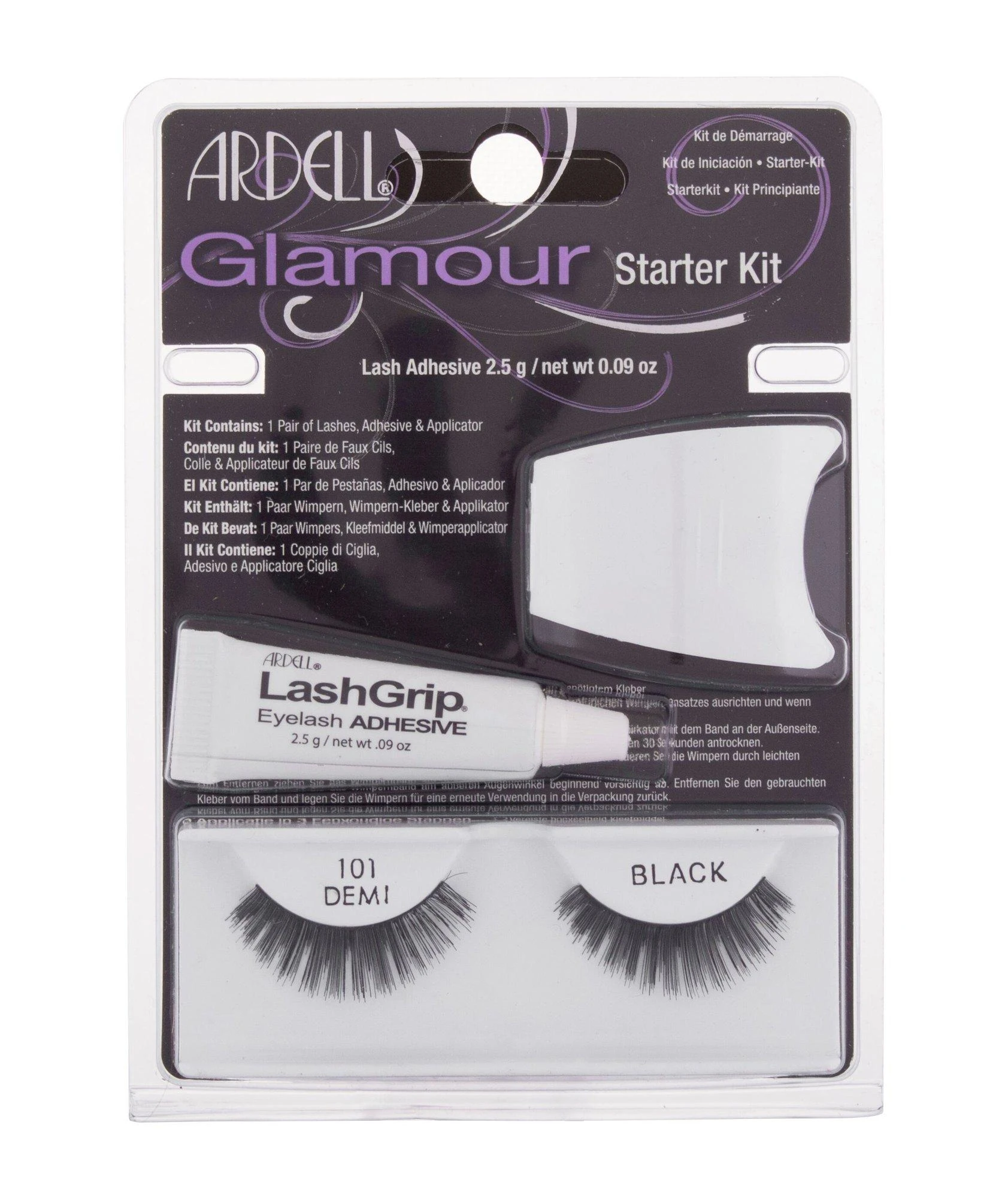 "Ardell Glamour Lashes 101 Demi Juodas" 3 dalių rinkinys