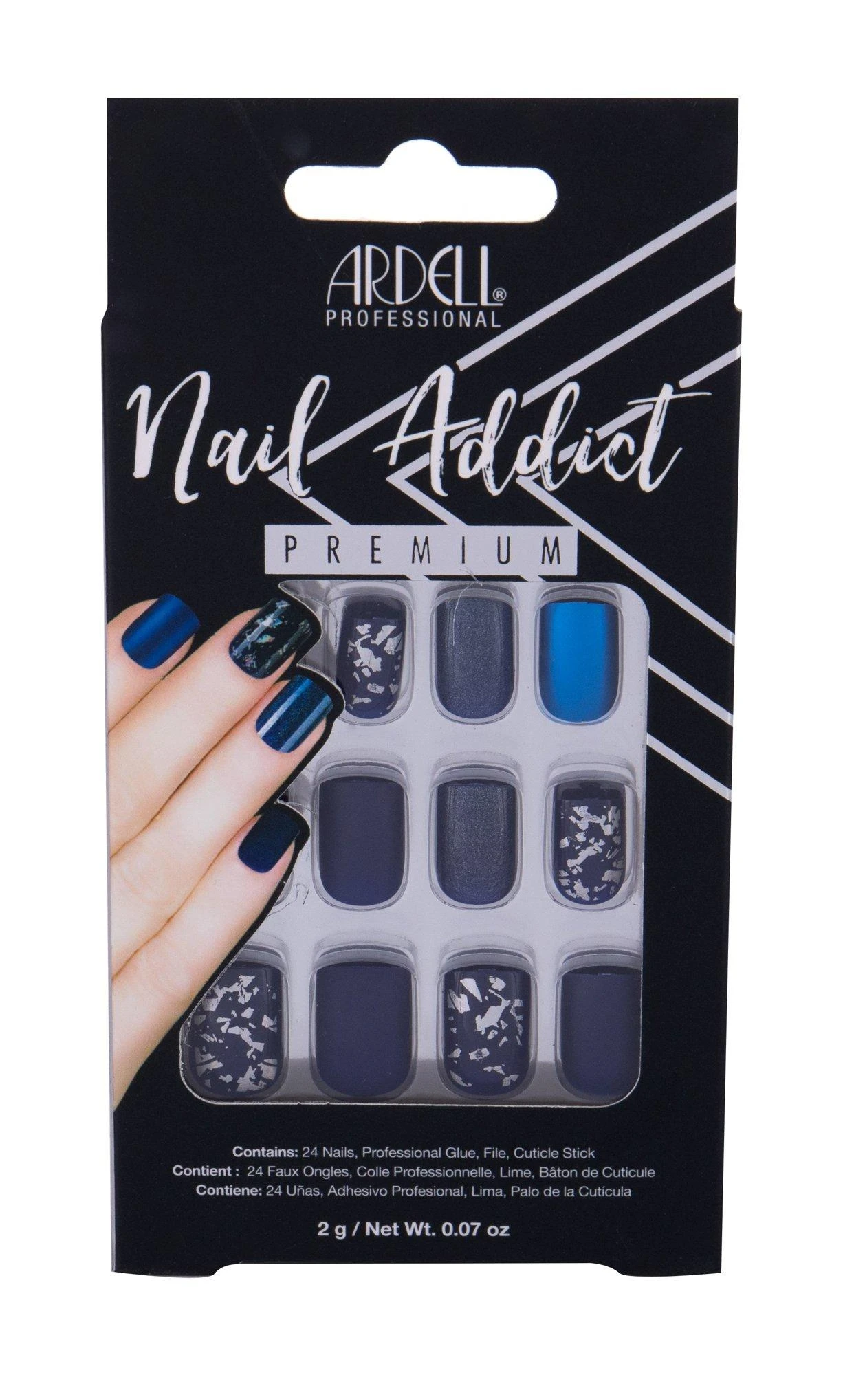 "Ardell Nail Addict Matte Mėlyna" dirbtiniai nagai