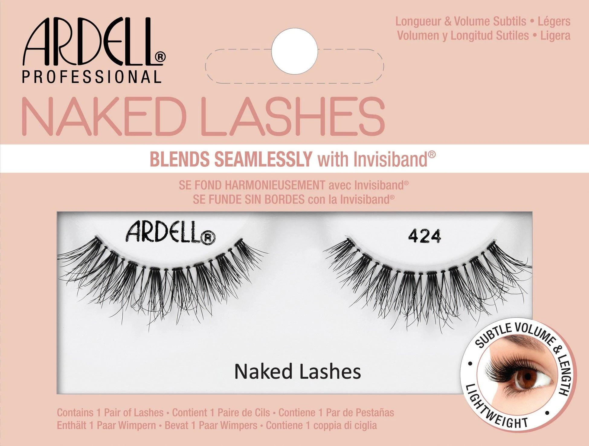 klijuojamos blakstienos "Ardell Naked Lashes" 424