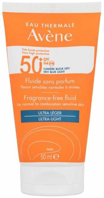 apsauginis veido kremas Avène Unscented Fluid SPF 50+ 50ml