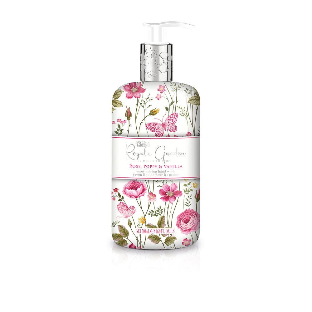Baylis & Harding Royale Garden Rose, Poppy & Vanilla skystas muilas, 500 ml